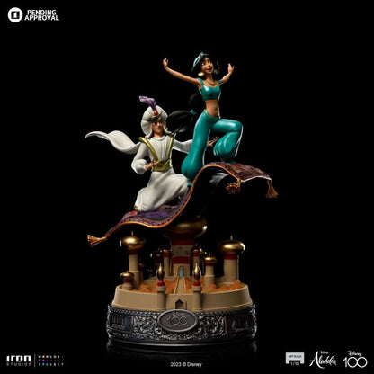 Aladdin and Jasmine Statue 100 Years Version - Disney 100th - Aladdin - Art Scale 1/10 - Iron Studios