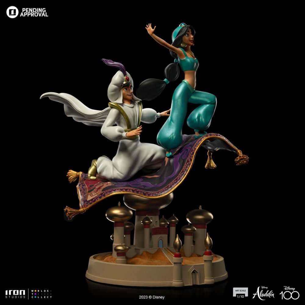 Aladdin and Jasmine Statue - Disney 100th - Art Scale 1/10 - Iron Studios