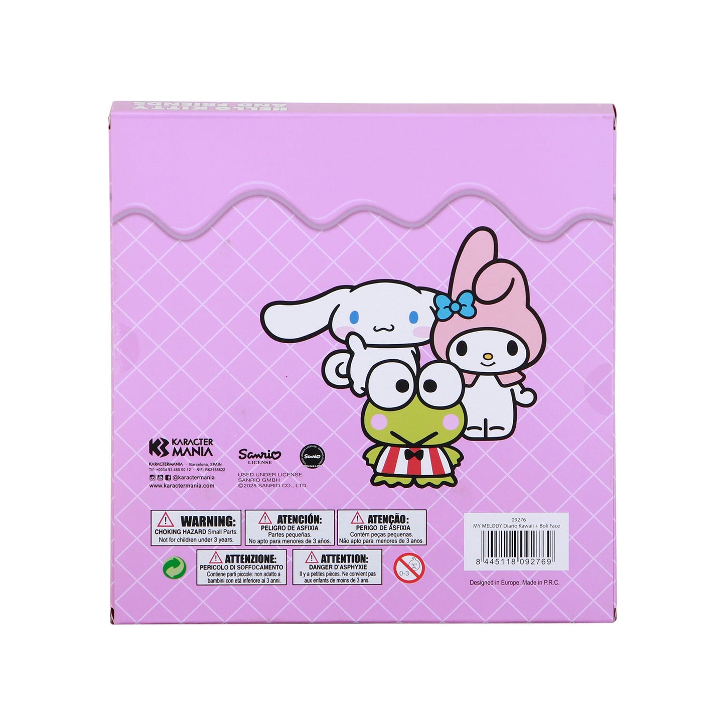 Coffret Journal + Stylo 6 Couleurs Hello Kitty « My Melody Strawberry » – Rose