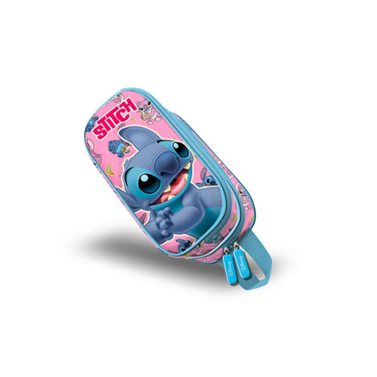 Trousse 3D Double Disney Lilo & Stitch « Surprise » – Bleu
