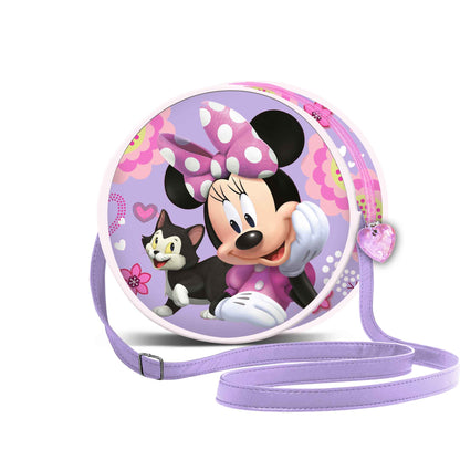 Sac à Bandoulière Rond Disney Minnie Mouse « Cat » – Lilas