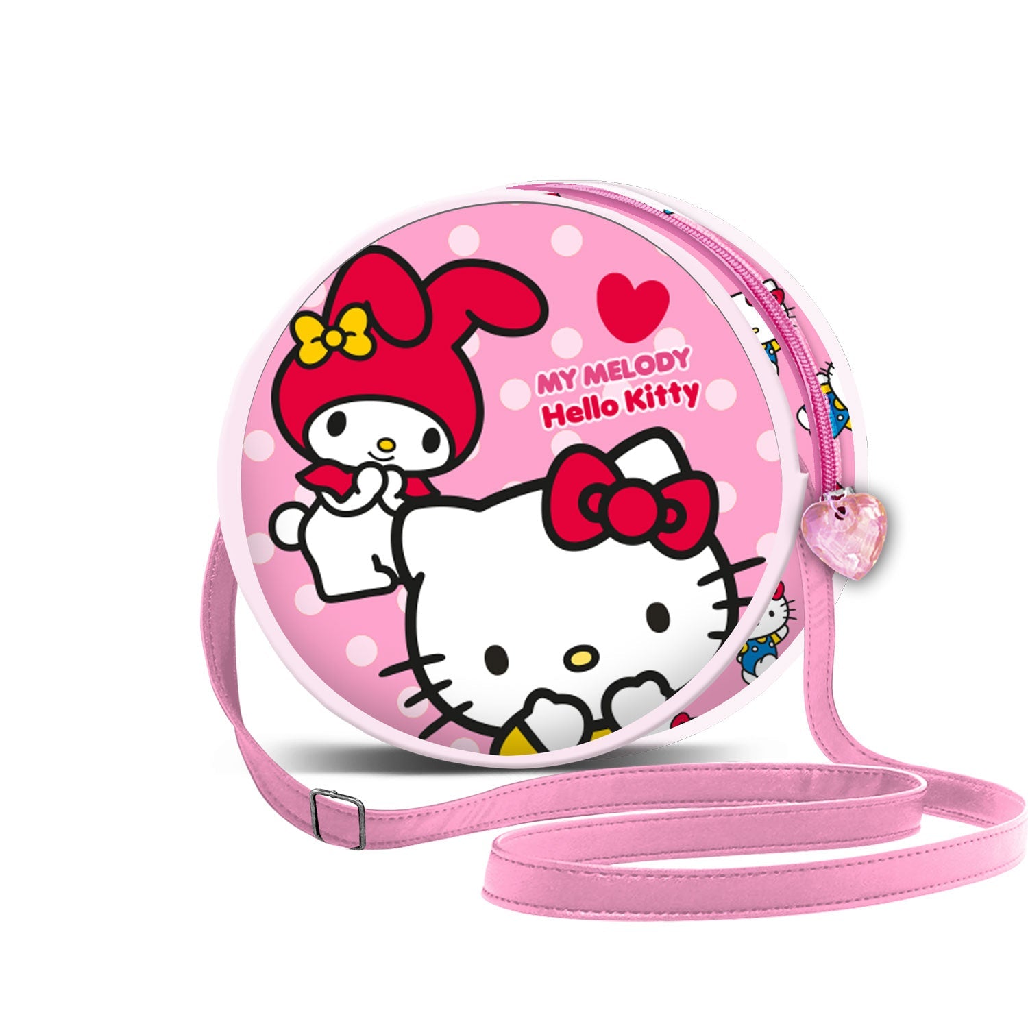 Sac à Bandoulière Rond Hello Kitty « Lovely » – Rose