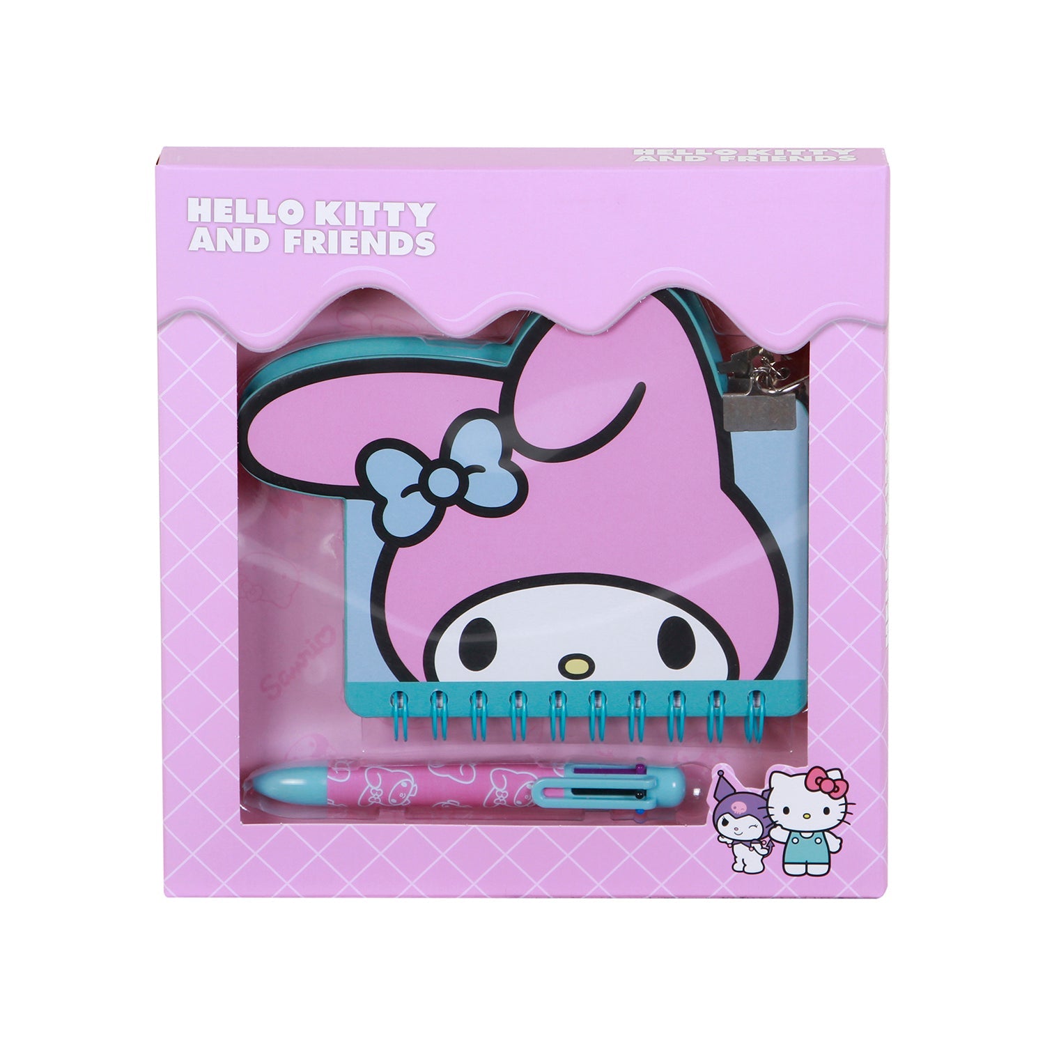 Coffret Journal + Stylo 6 Couleurs Hello Kitty « My Melody Face » – Rose