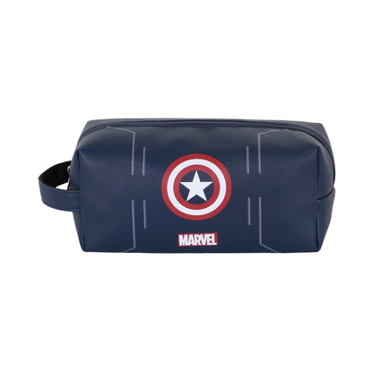 Trousse de Toilette de Voyage Brick PLUS Marvel Captain America « Starshield » – Bleu Foncé