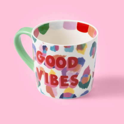 Painted Leopard Mug - Good Vibes