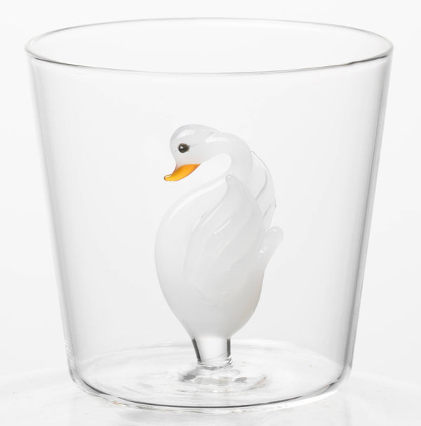 In-Glass Swan Glass