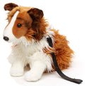 Peluche Colley à Poil Long avec Laisse
