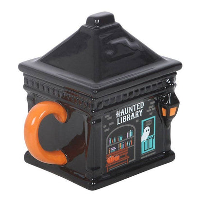 Mug à couvercle Bibliothèque hantée pour Halloween