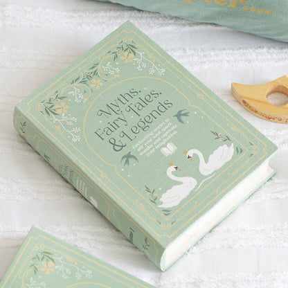 Boîte de rangement en forme de livre vert