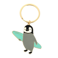 Portachiavi pinguino surfista