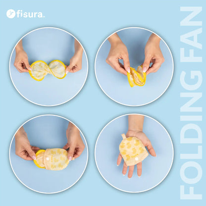 Foldable fan with duck print