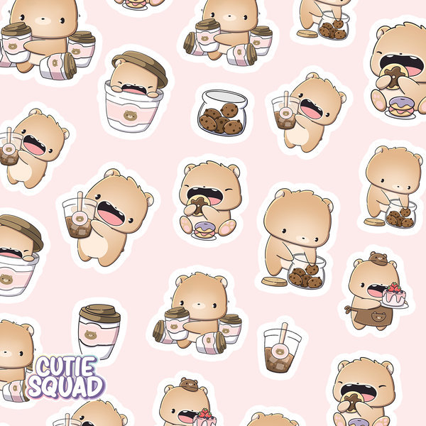 Barista Bear Sticker Sheets