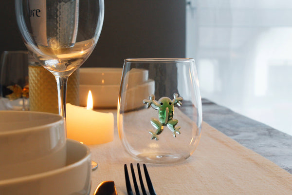 Verre Figurine Grenouille