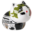 Tirelire Chat Comando en Porcelaine