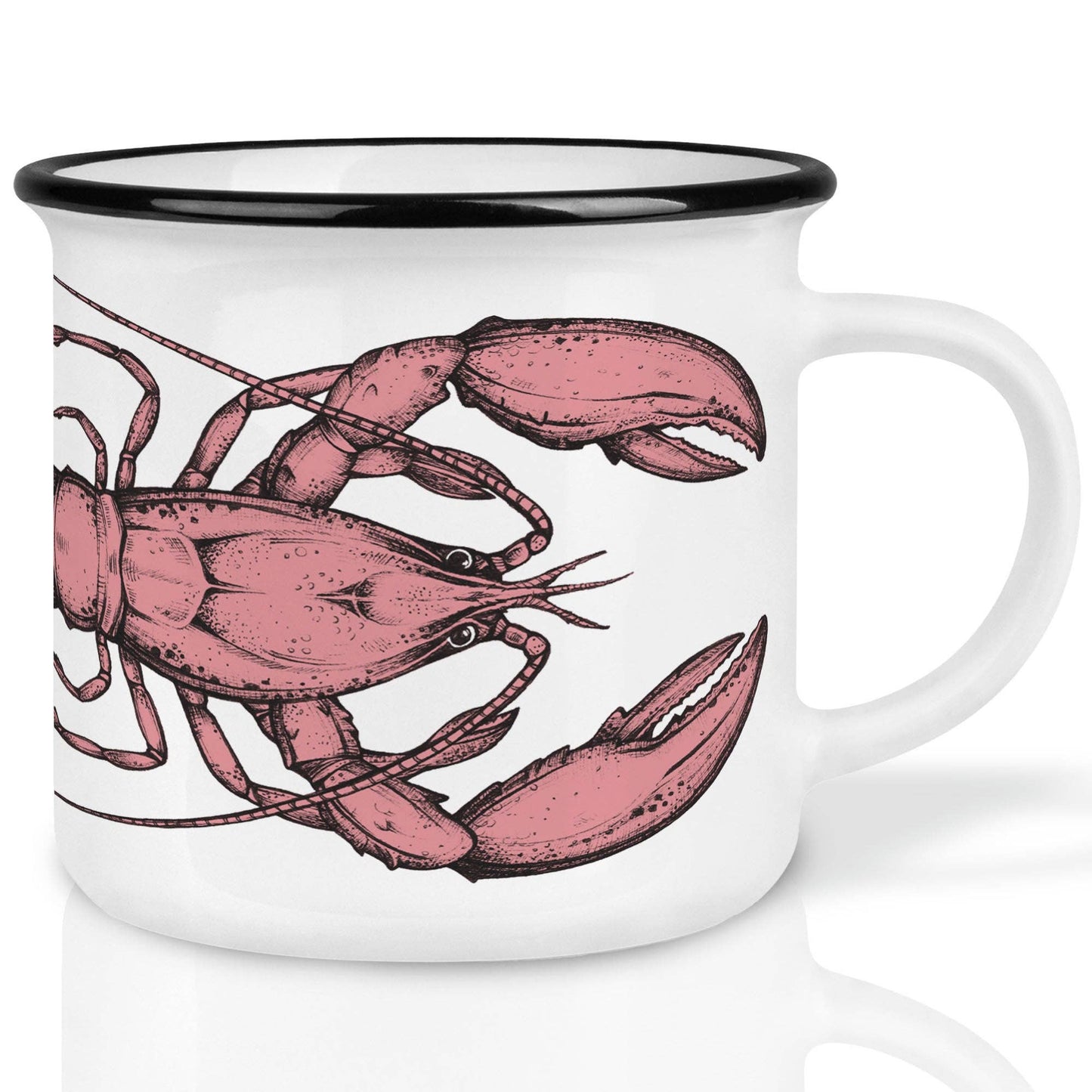 Ceramic mug with lobster