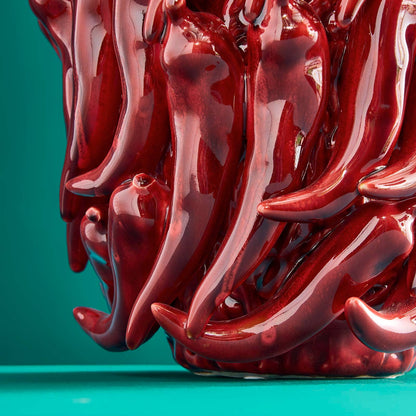 Chili vase, burgundy