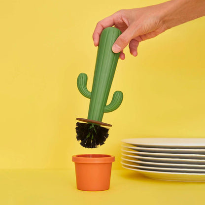Green Cactus Dish Brush
