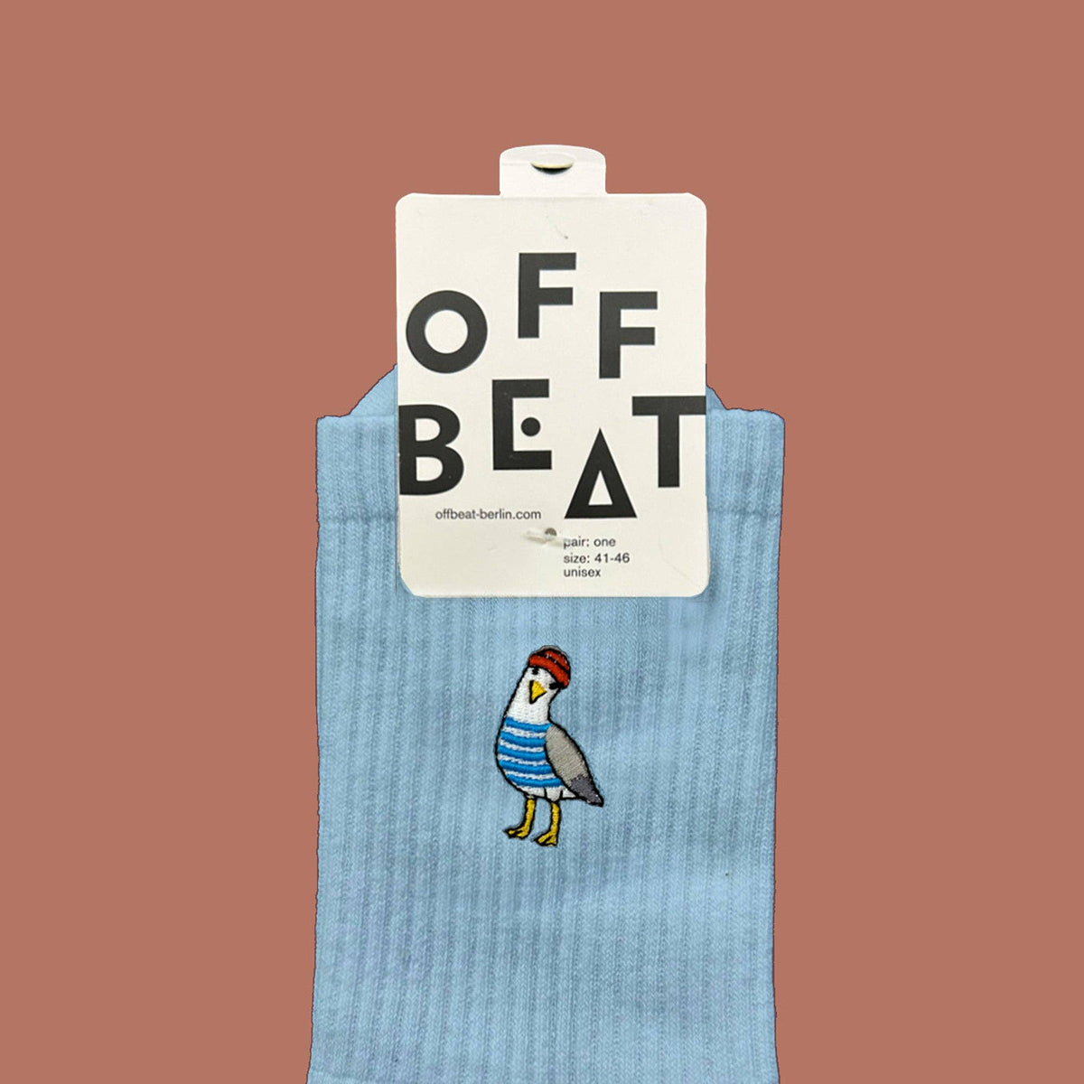Chaussettes brodées Mouette