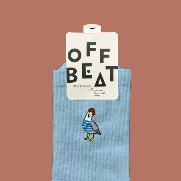 Embroidered Seagull Socks
