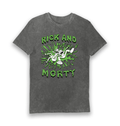 T-shirt adulte Rick and Morty Slime gris Eco Wash