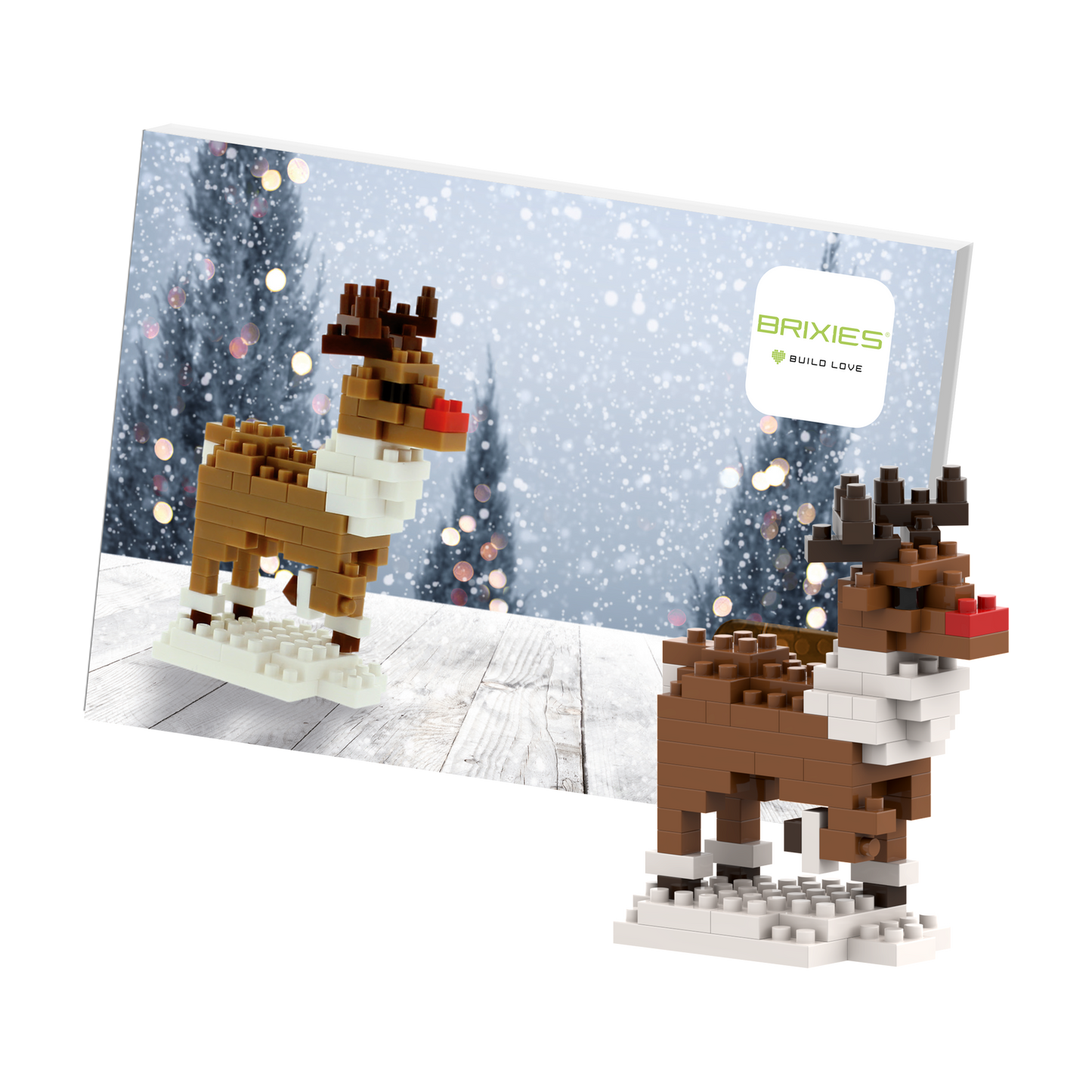 BRIXIES reindeer postcard