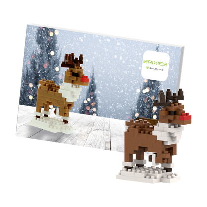 BRIXIES reindeer postcard