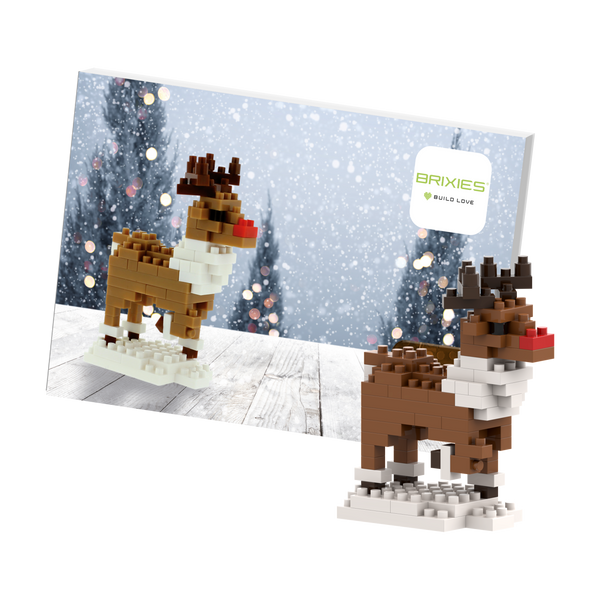 BRIXIES reindeer postcard