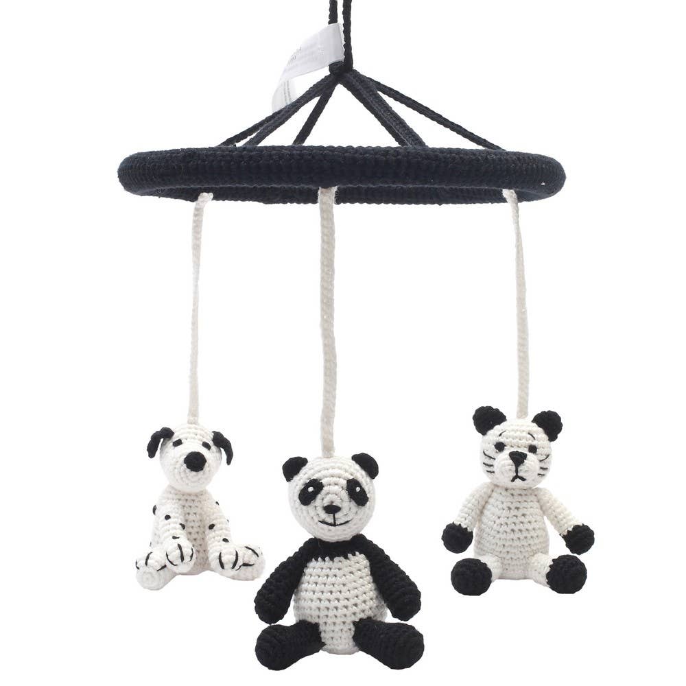 Mobile with cat, panda and dog