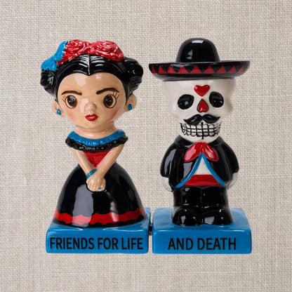 Dia De Los Muertos Ceramic Salt and Pepper Shaker Set