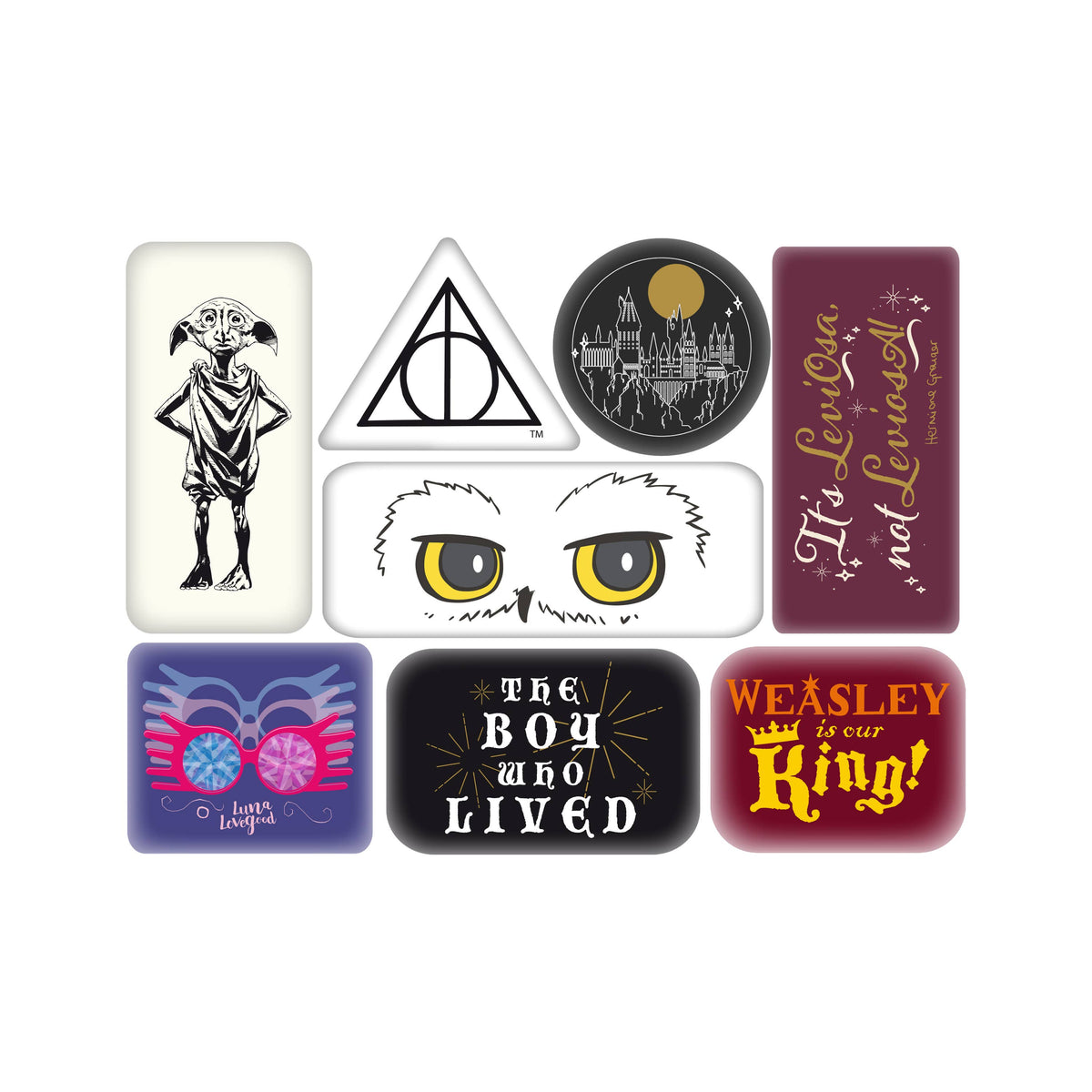 Ensemble de 8 aimants en époxy Harry Potter - Personnages