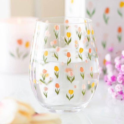 Tulip stemless glass