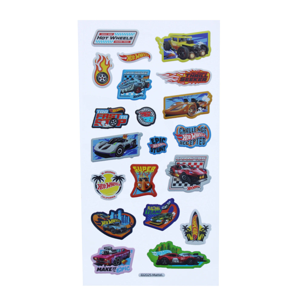 Hot Wheels Sticker Sheet