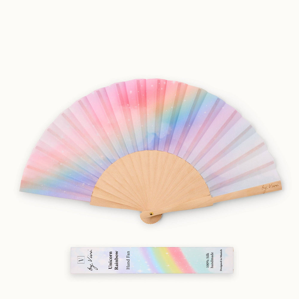 Ventaglio unicorno arcobaleno