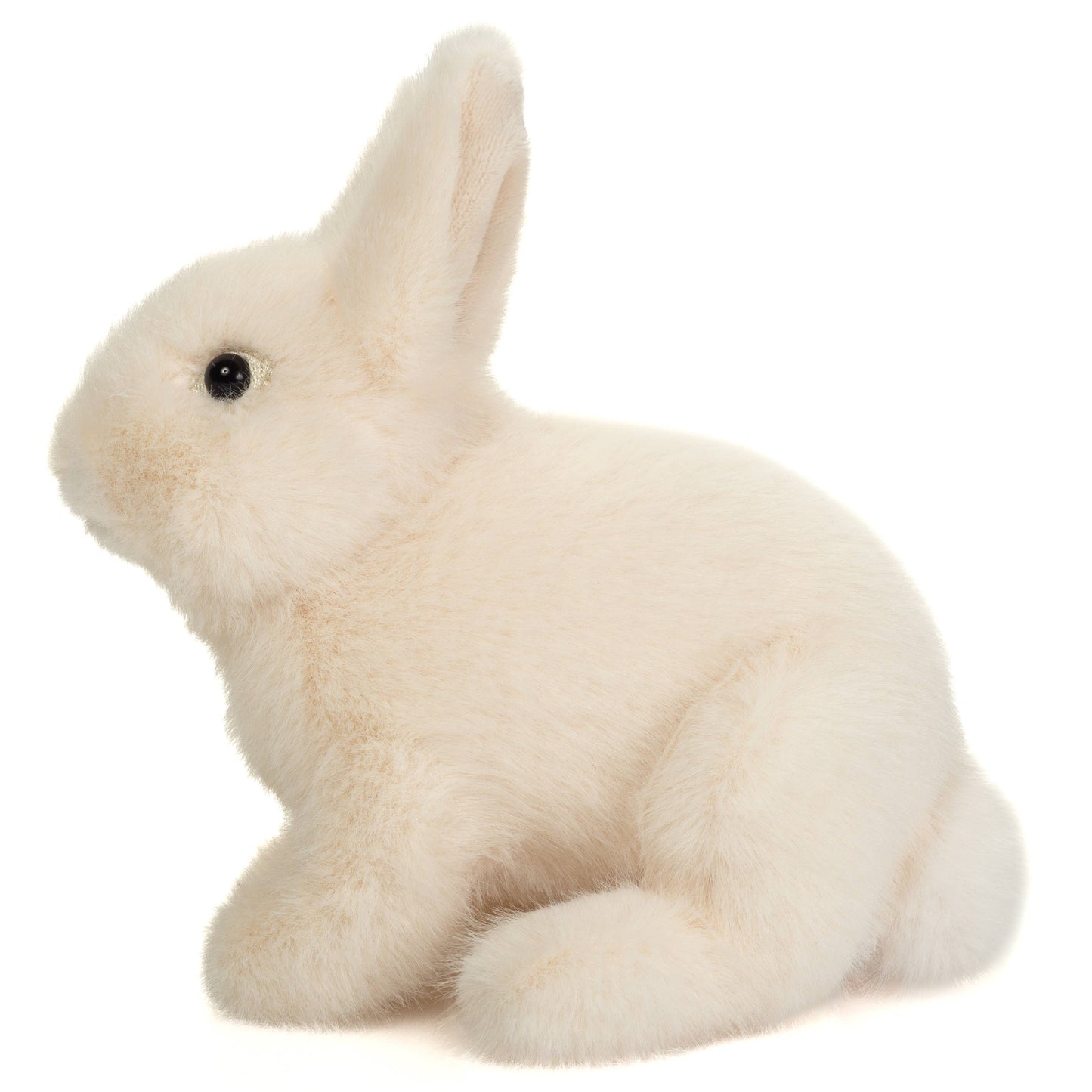 Cream-colored sitting rabbit plush toy