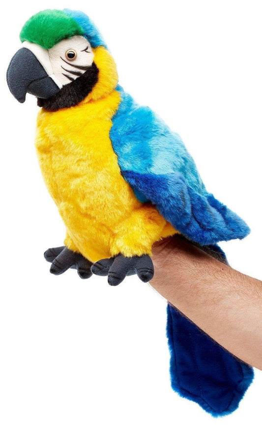 Parrot hand puppet with rotating head