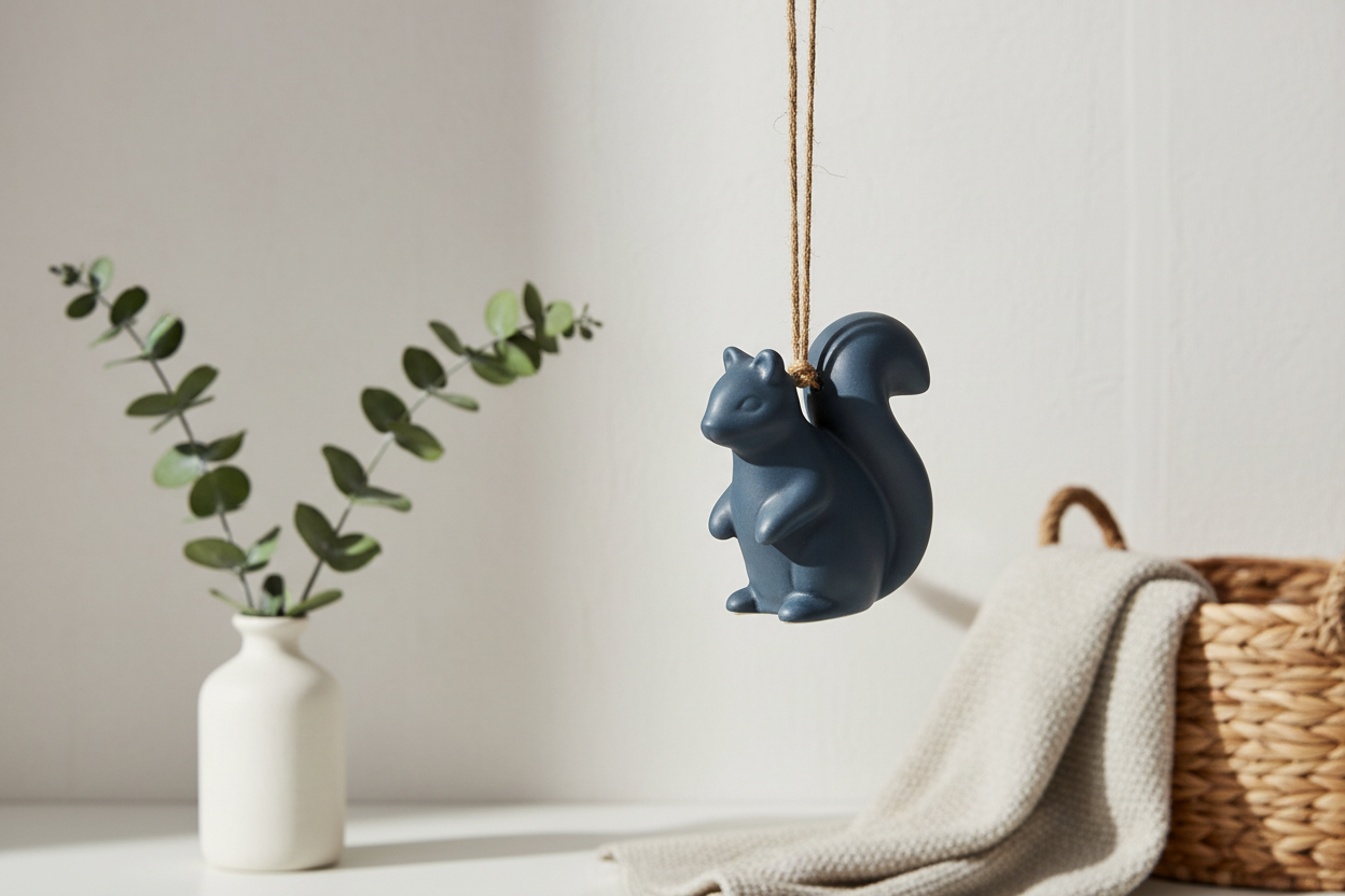 Hanging Decoration - Navy Blue Squirrel