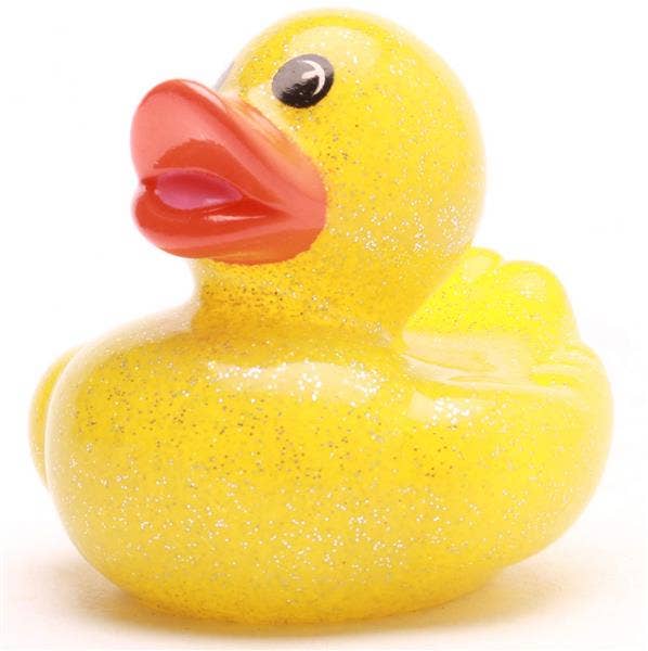 Mini Glitter Duck - yellow
