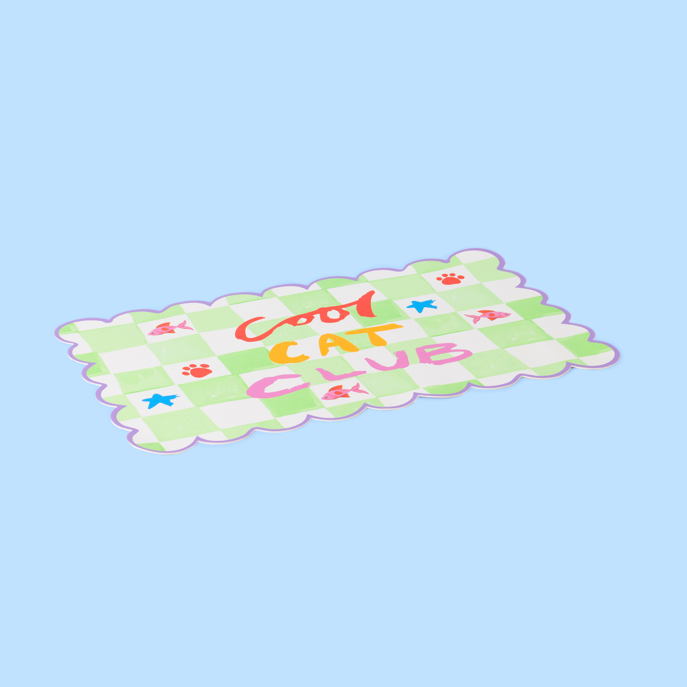 Tapis pour Nourriture pour Animaux Cool Cat Club
