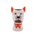Vase - Vase à Fleurs Chien - Rose/Orange - 14,5x13x23,5cm