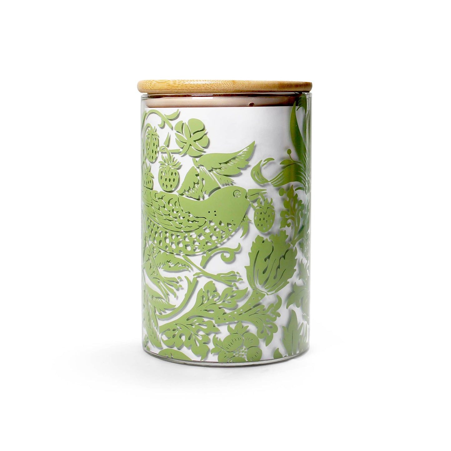 William Morris Sage Green Glass Food Storage Container