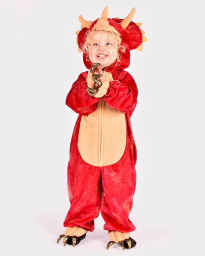 Triceratops dinosaur costume for children 4-6 years old (110-116 cm)