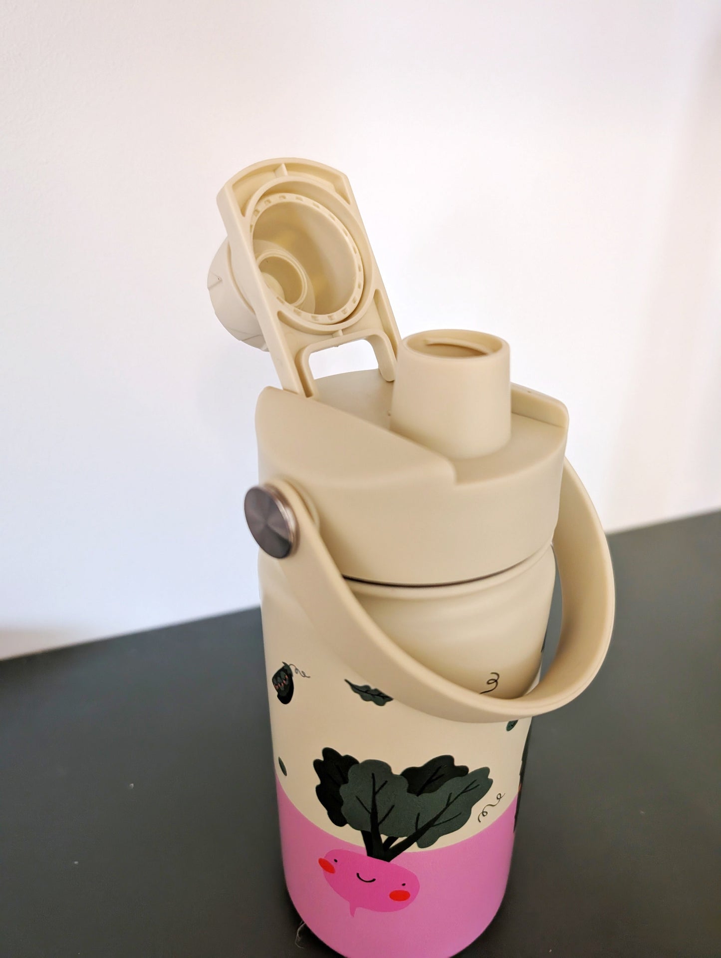 <tc>Stainless steel cap without straw</tc>