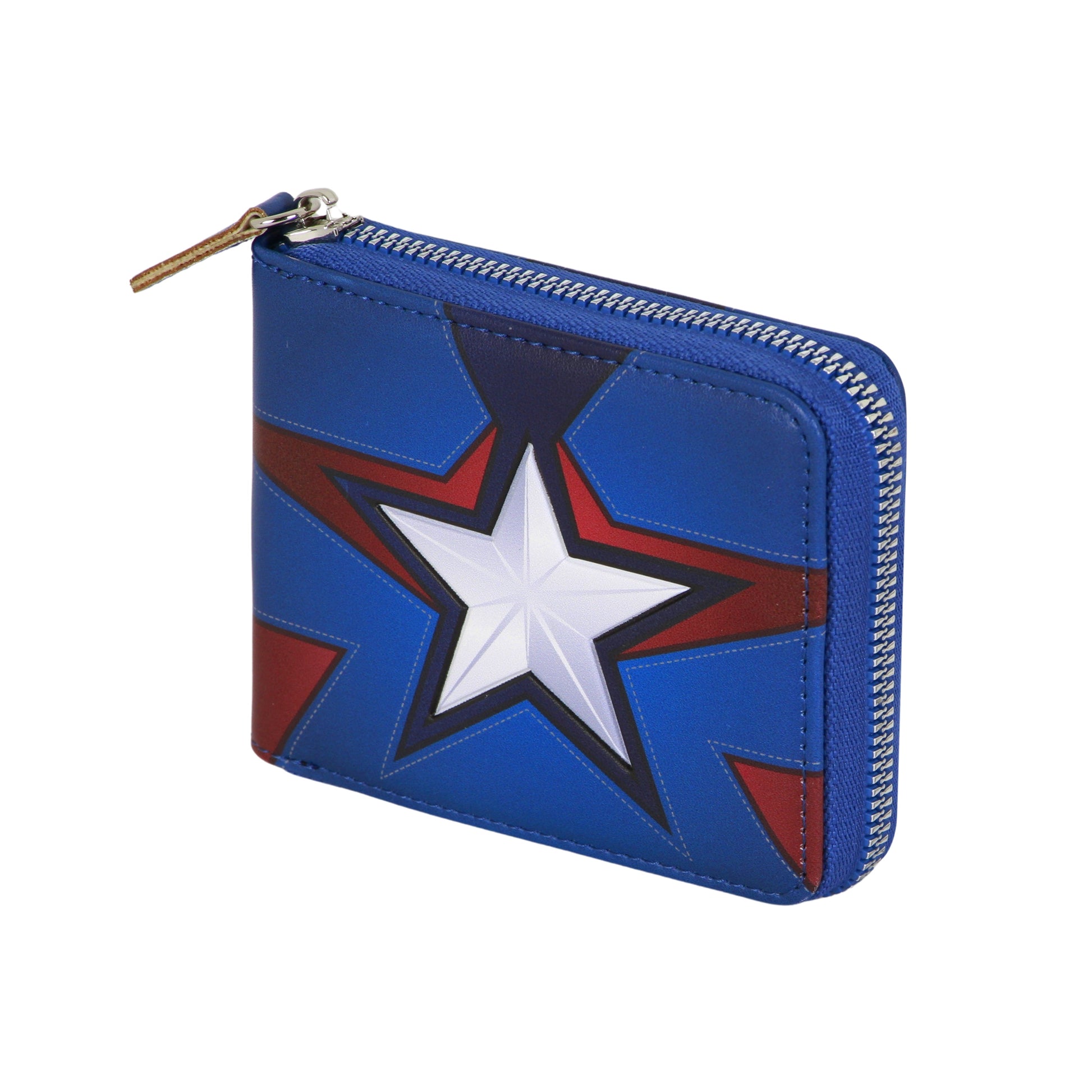 Portefeuille Man Zip Marvel Captain America « Star »