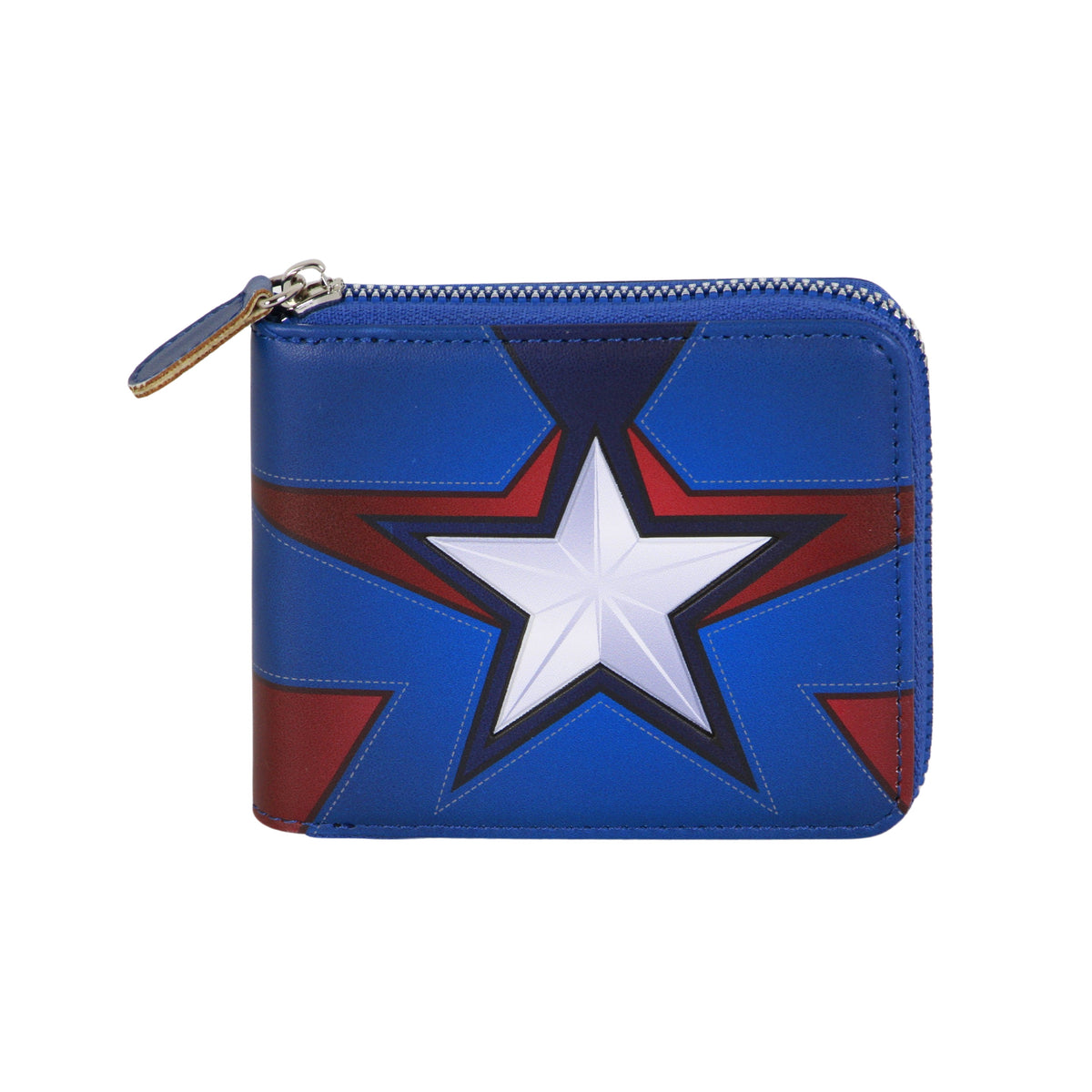 Portefeuille Man Zip Marvel Captain America « Star »