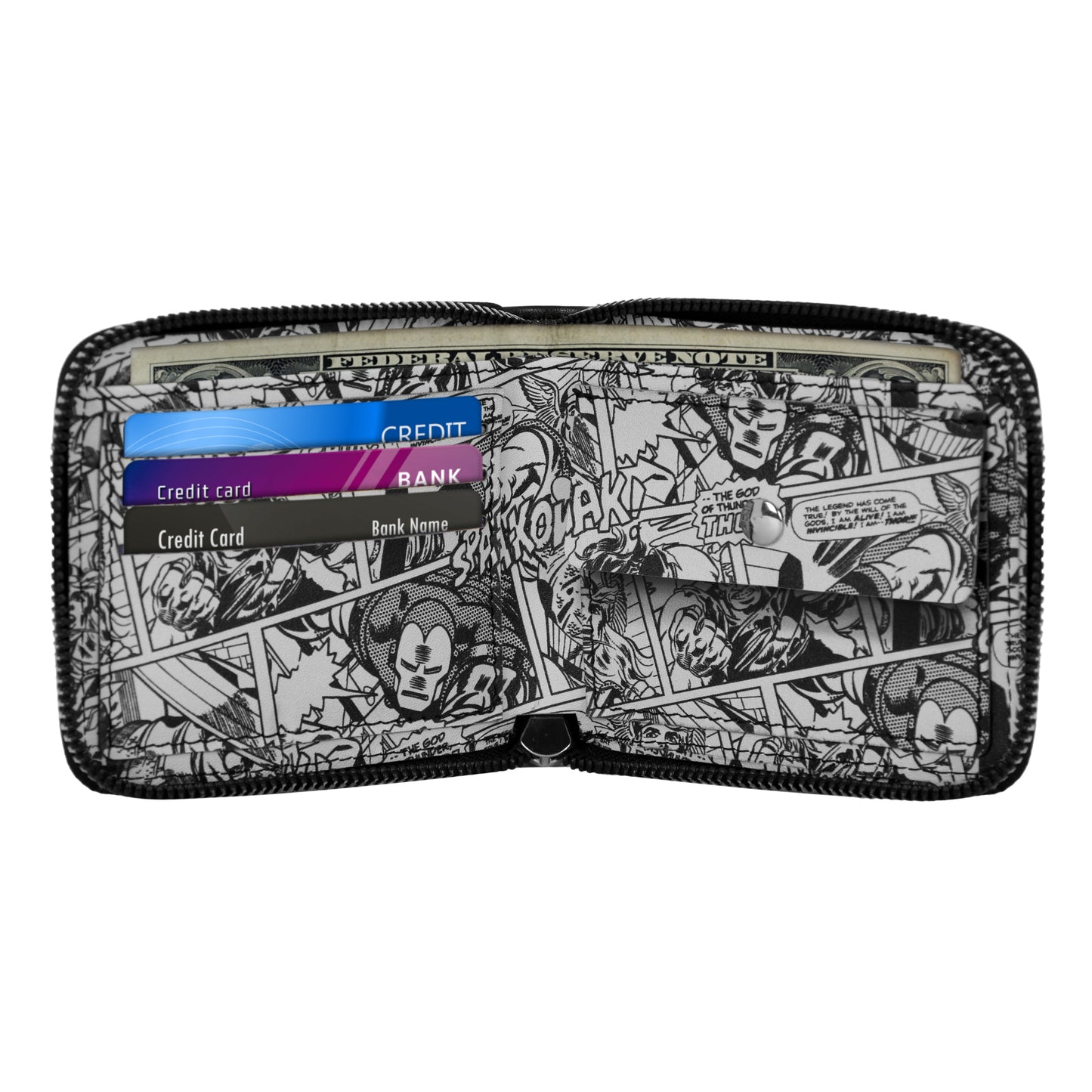 Portefeuille Man Zip Marvel « Comics »