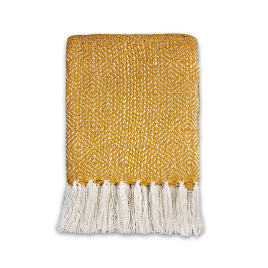 Yellow Diamond Throw – 125 x 150 cm