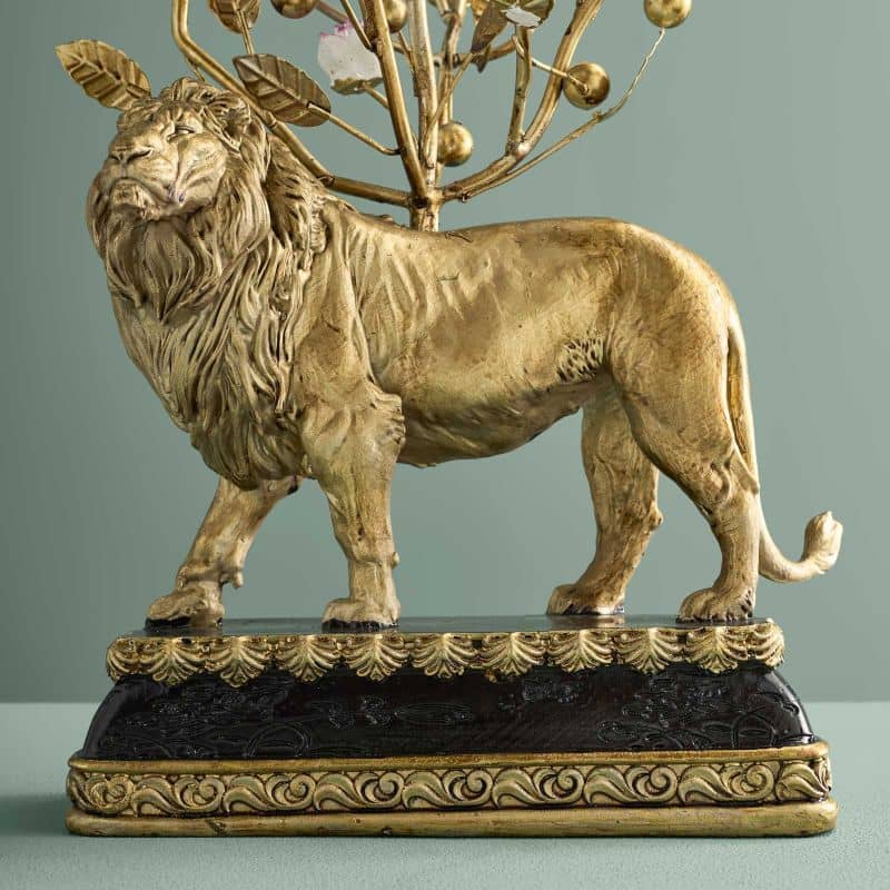 Lion Chandelier, Poly/Metal, 20 x 15 x 37 cm