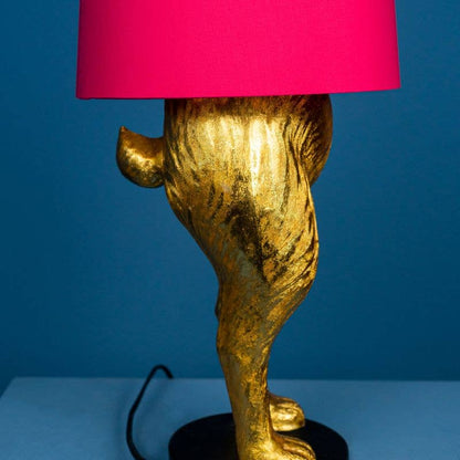 Hiding Bunny® Table Lamp, Gold/Magenta, 24 x 24 x 74 cm
