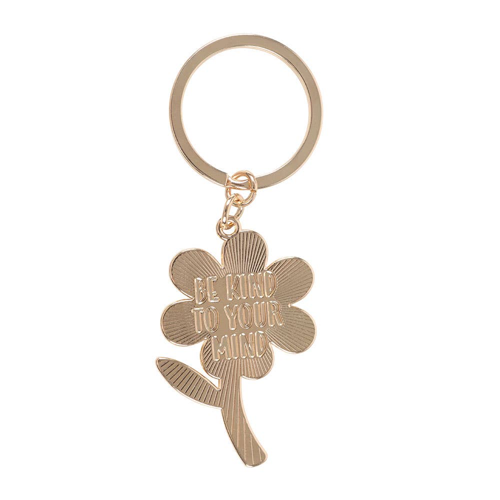 Flower keychain "Take care of your mind"