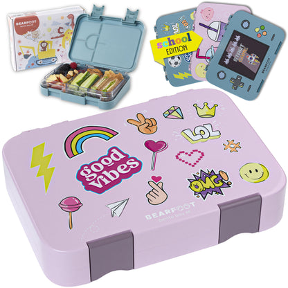 Kids lunch box with compartments, Lunchbox - Purple sticker